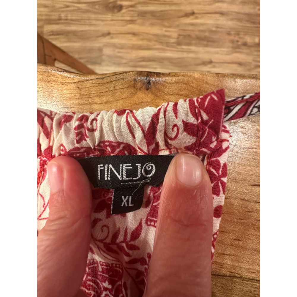 FINEJO Red and White Elephant Print Mini Dress XL - Picture 5 of 9
